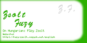 zsolt fuzy business card